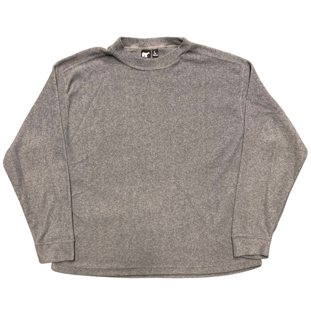 White Bear Clothing Co Mens Fleece Pullover Crew Neck Gray Large L‎ Sweatshirt